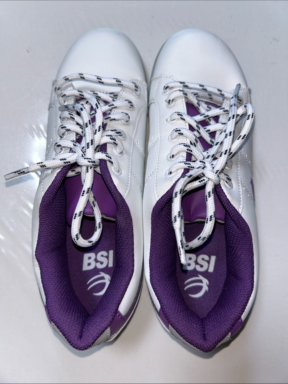 BSI Womans 460 Bowling Shoes White w Purple Interior